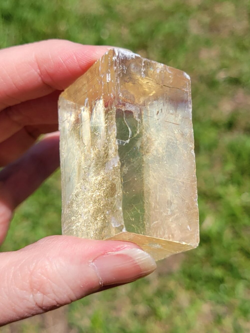 Honey Calcite Free Form Transparent Rainbows (HC203)
